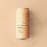 5 Mockups of Large Soda Cans with Water Drops
