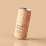 5 Mockups of Large Soda Cans with Water Drops