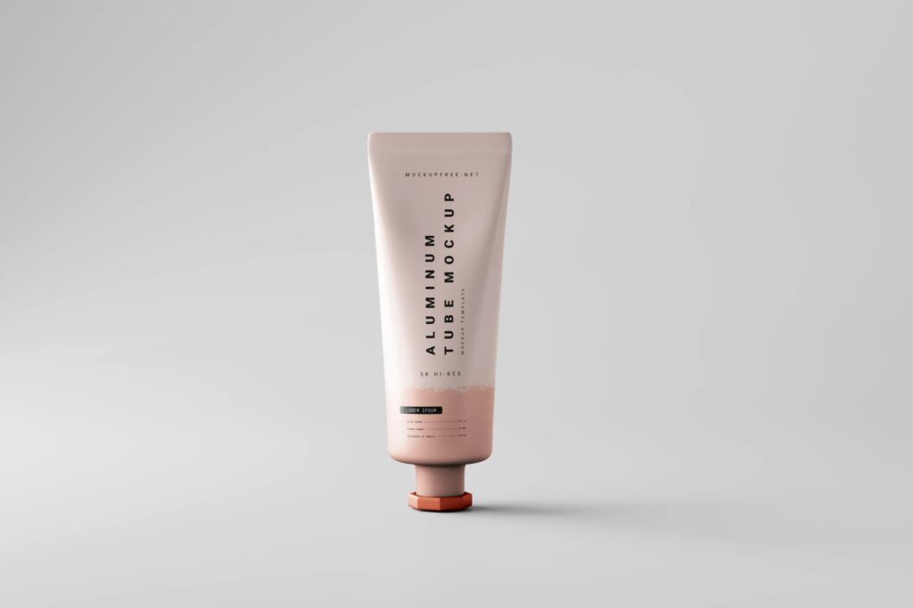 5 Mockups of Metallic Cosmetic Tubes in Distinct Visions