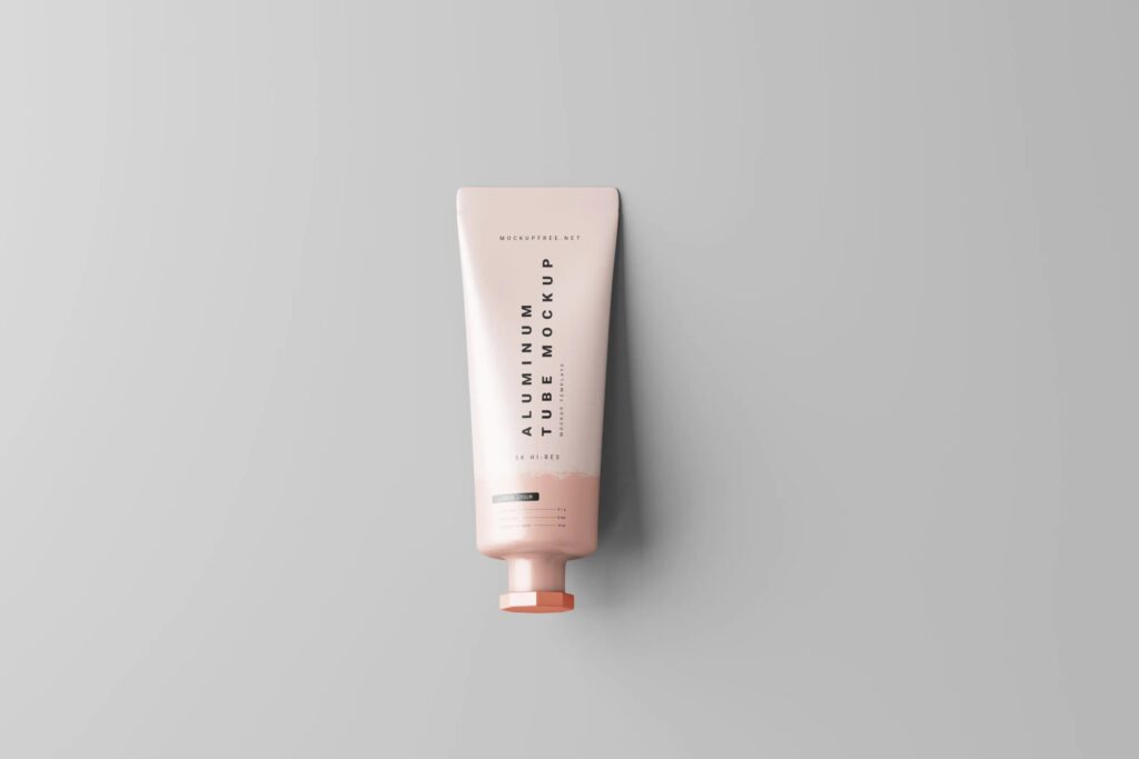 5 Mockups of Metallic Cosmetic Tubes in Distinct Visions