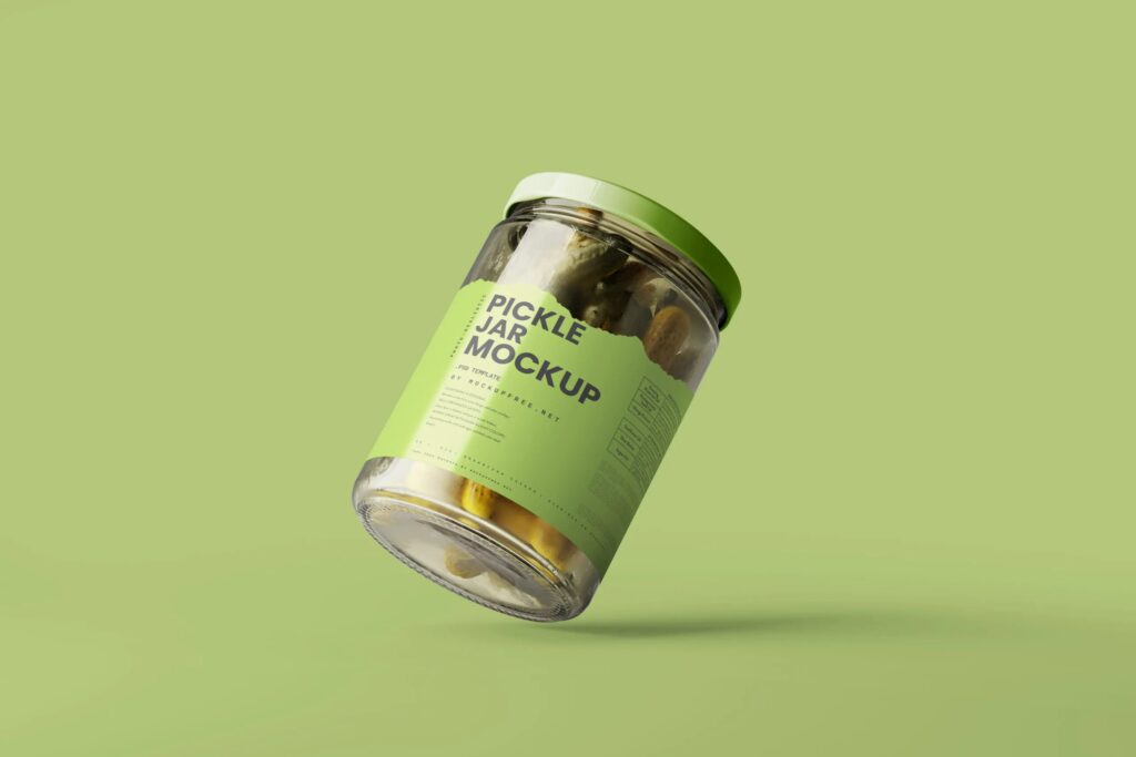 5 Mockups of Pickle Jar in Distinct Visions
