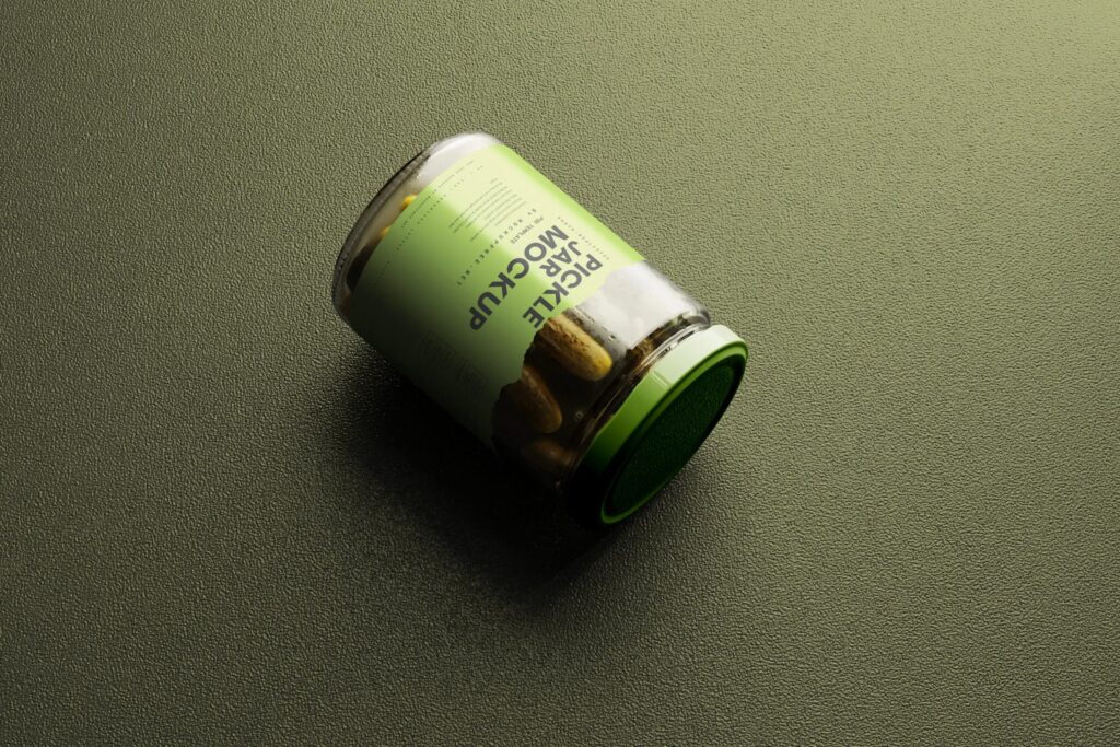 5 Mockups of Pickle Jar in Distinct Visions