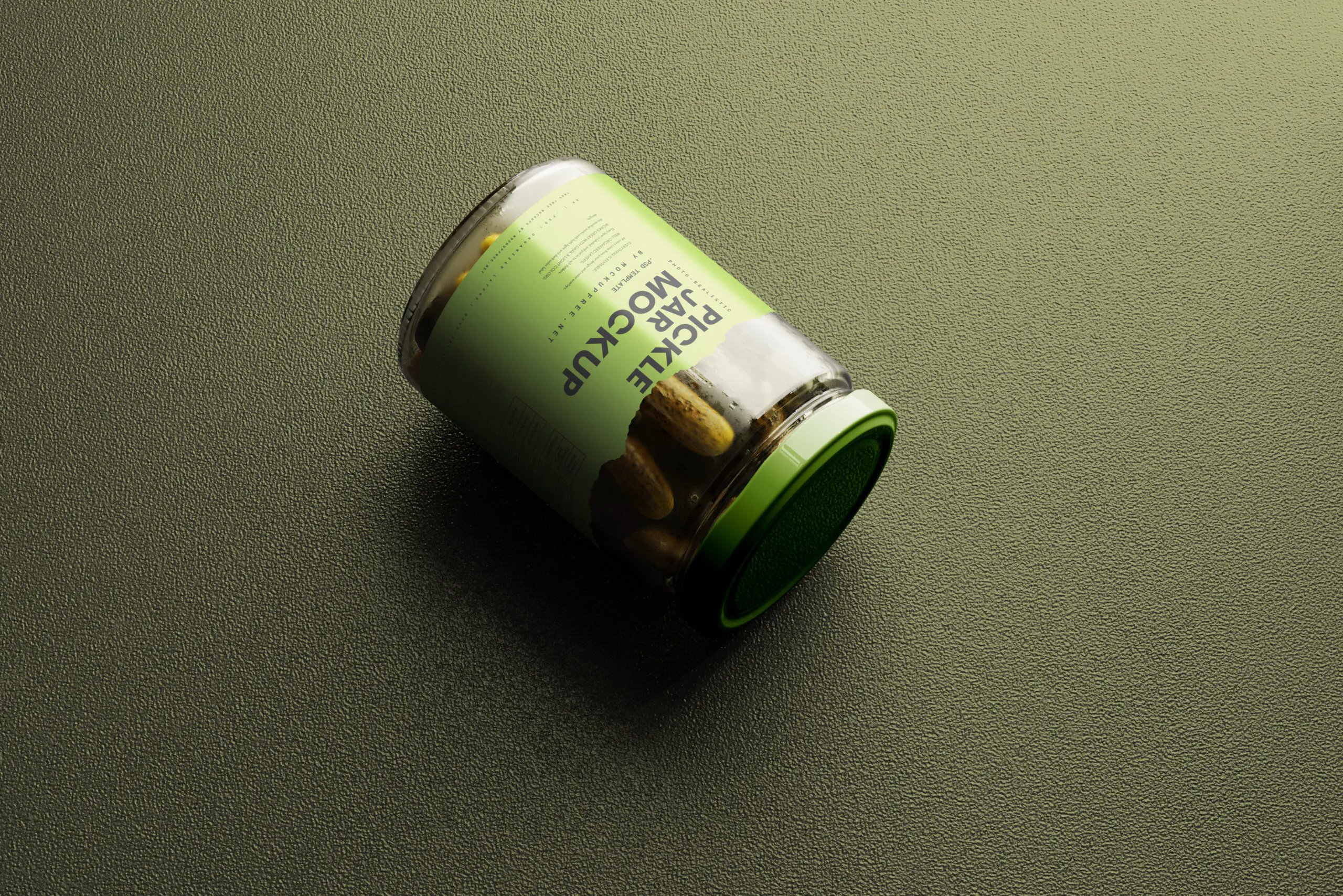 5 Mockups of Pickle Jar in Distinct Visions FREE PSD