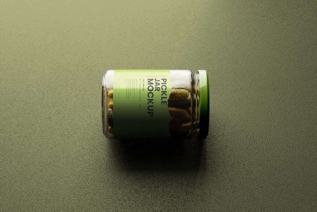 5 Mockups of Pickle Jar in Distinct Visions