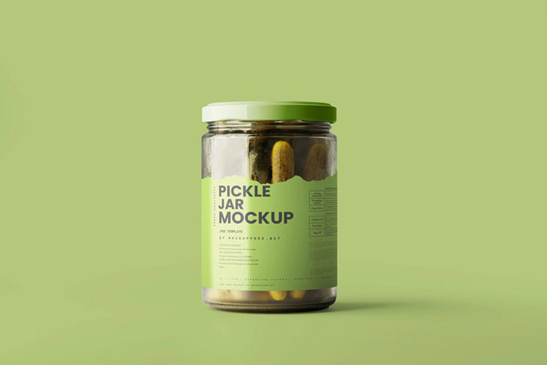 5 Mockups of Pickle Jar in Distinct Visions