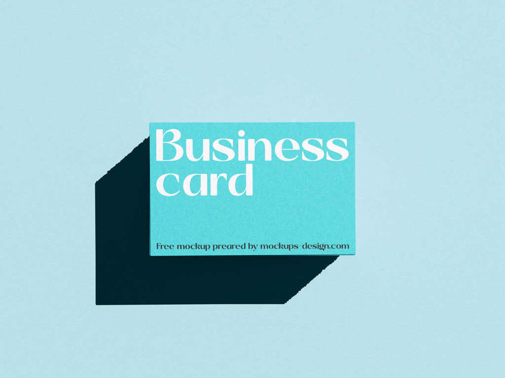 5 Mockups of Piles of Business Cards with Hard Shadow