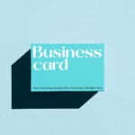 5 Mockups of Piles of Business Cards with Hard Shadow