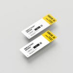 5 Mockups of Rectangular Ticket Mockup