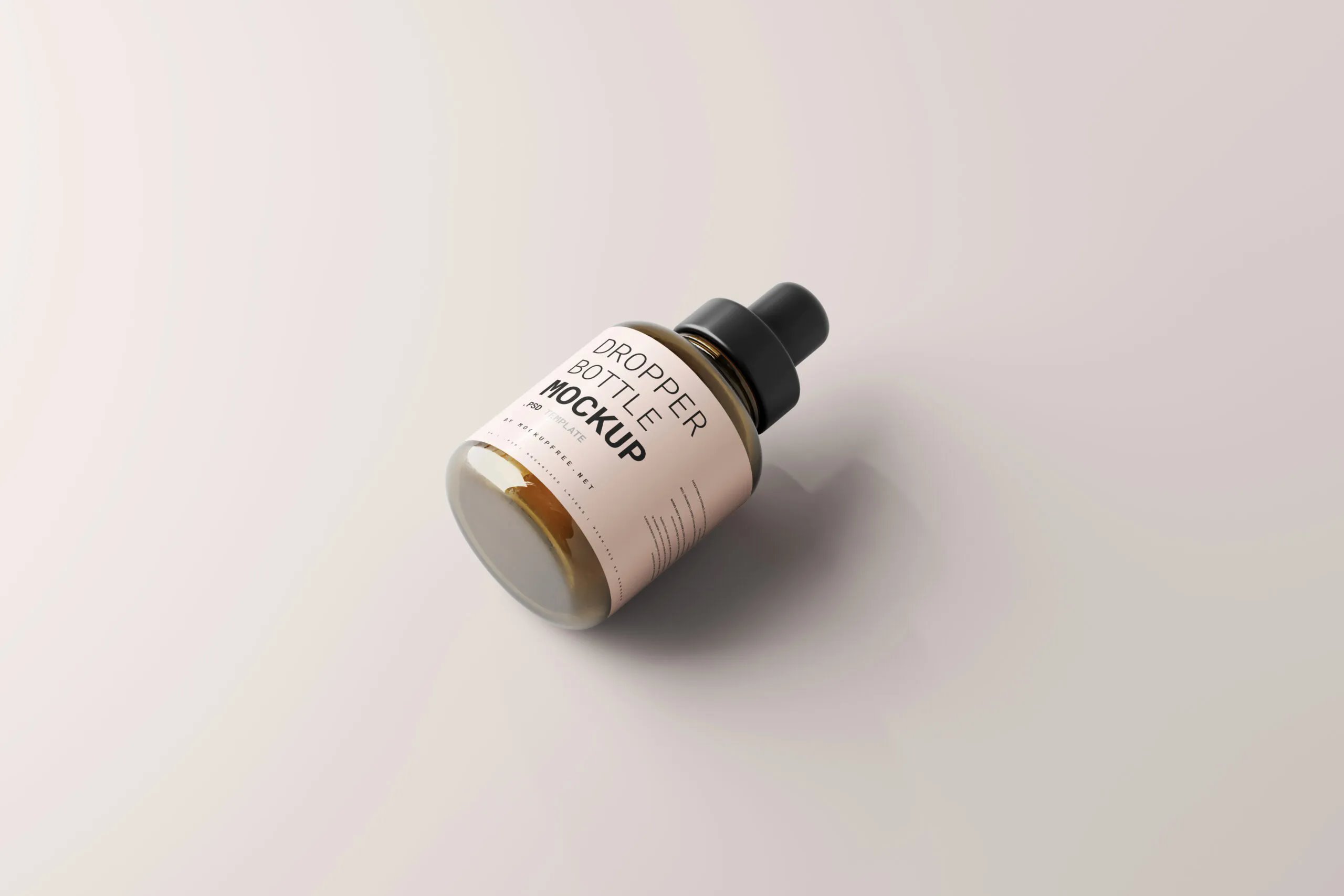 5 Mockups of Stubby Dropper Bottle in Varied Shots FREE PSD