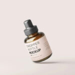 5 Mockups of Stubby Dropper Bottle in Varied Shots