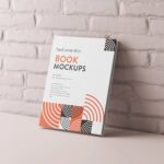 5 Mockups of Thin Hardcover Books in Perspective Views