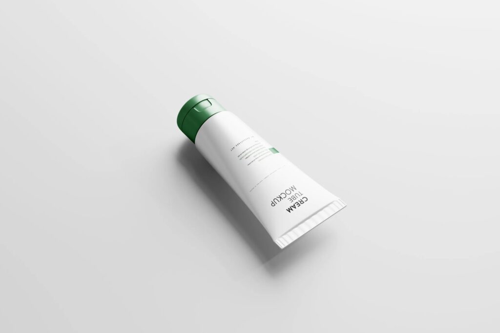 5 Mockups of Upside Down Cream Tube in Distinct Shots