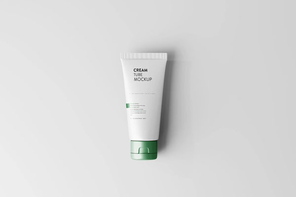 5 Mockups of Upside Down Cream Tube in Distinct Shots