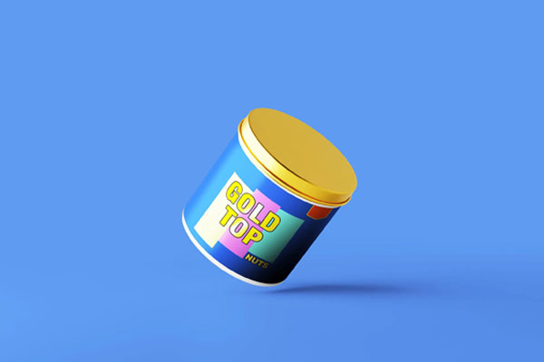5 Nuts Tin Cans Mockups in Different Visions