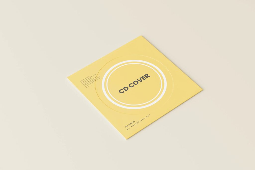 5 Paper CD Cover and Disc Mockups in Different Visions mockup preview