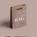 5 Paper Shopping Bag Mockups in Different Positions mockup preview