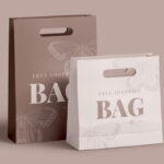5 Paper Shopping Bag Mockups in Different Positions mockup preview