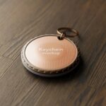 5 Round Keychain Mockup with Leather Pillow in Various Views mockup preview