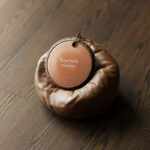 5 Round Keychain Mockup with Leather Pillow in Various Views mockup preview