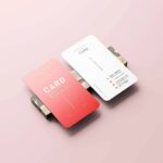 5 Rounded Corner Visiting Card Mockups in Varied Shots