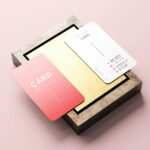 5 Rounded Corner Visiting Card Mockups in Varied Shots