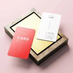 5 Rounded Corner Visiting Card Mockups in Varied Shots