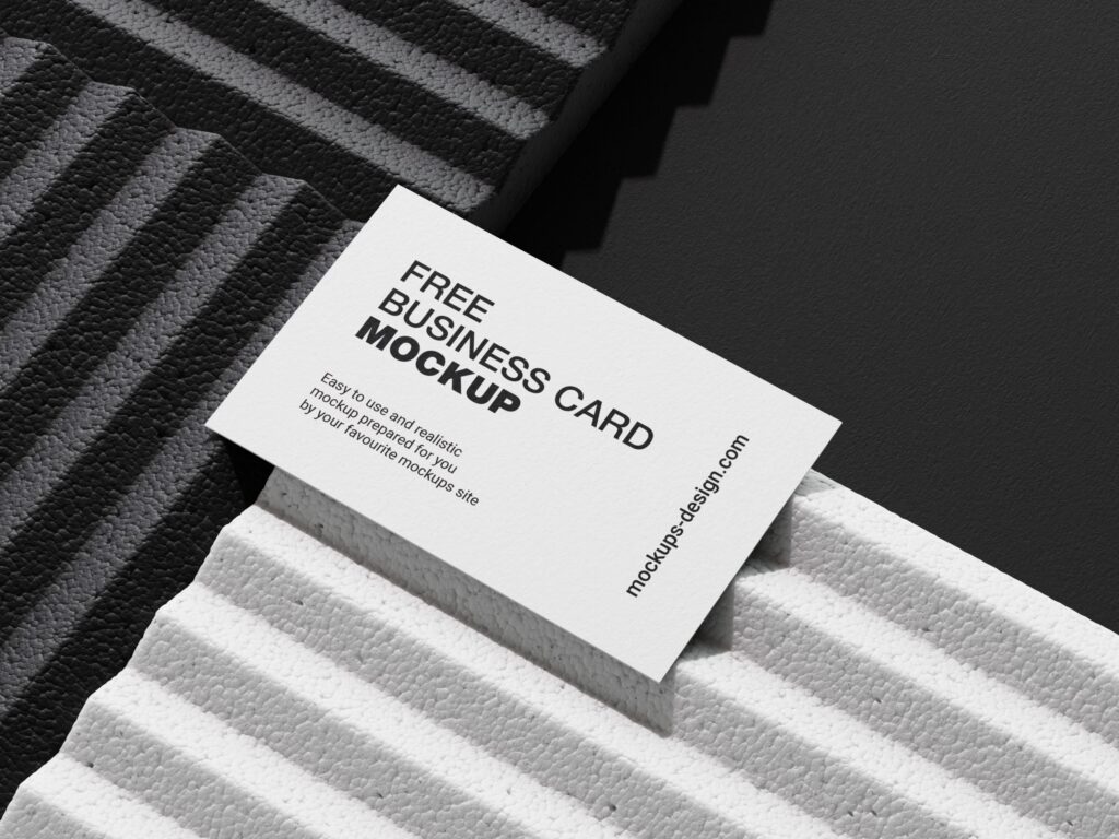 5 Scenes of Business Cards Mockups on Styrofoam
