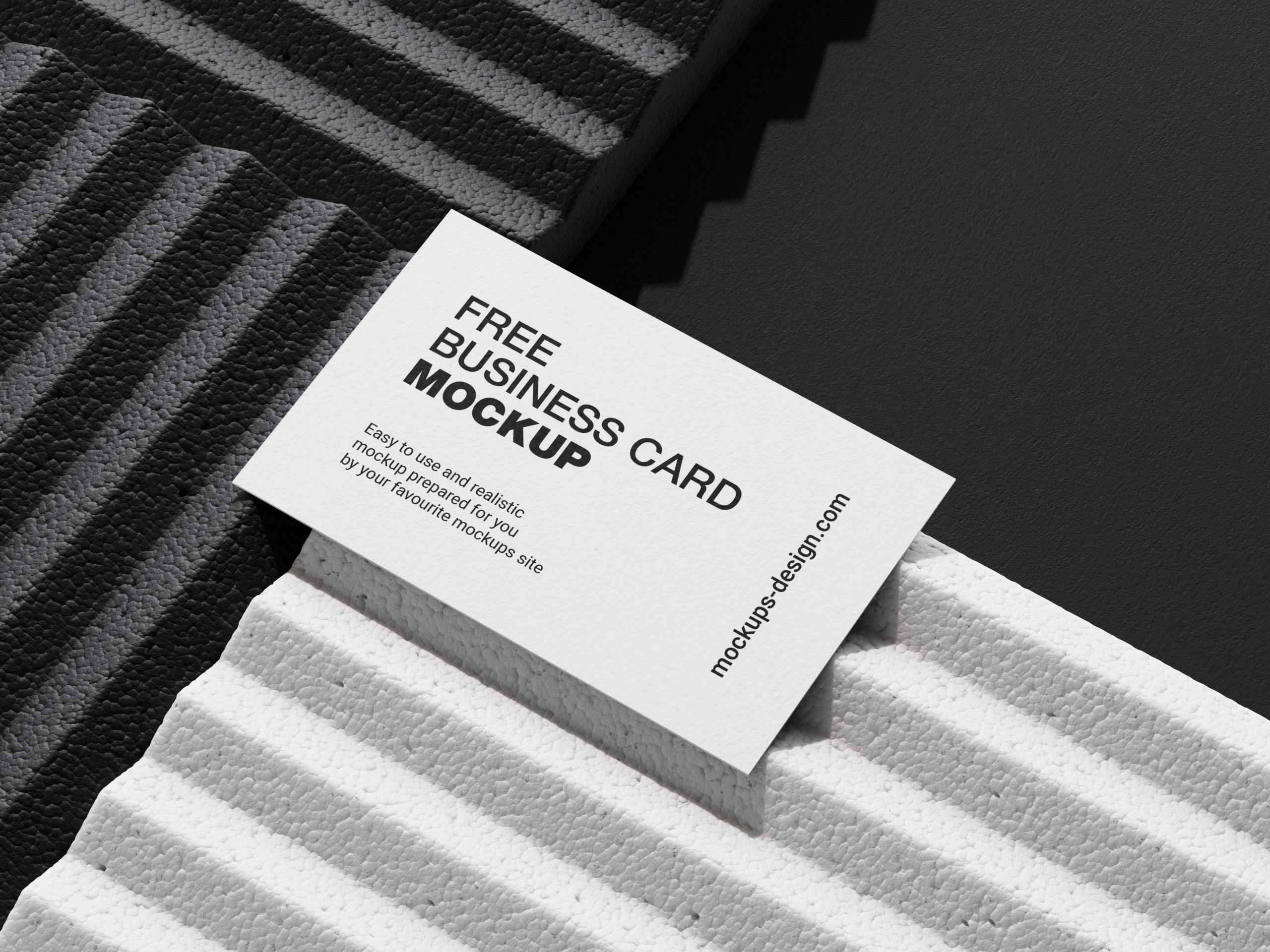 5 Scenes of Business Cards Mockups on Styrofoam FREE PSD