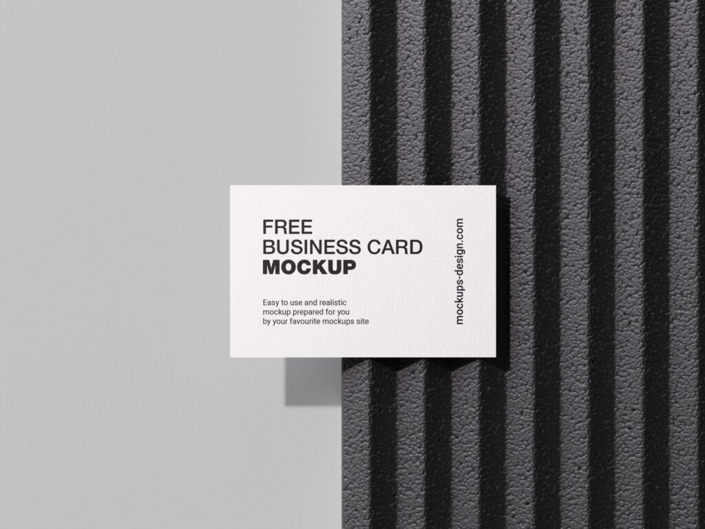 5 Scenes of Business Cards Mockups on Styrofoam
