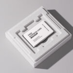 5 Scenes of Business Cards Mockups on Styrofoam