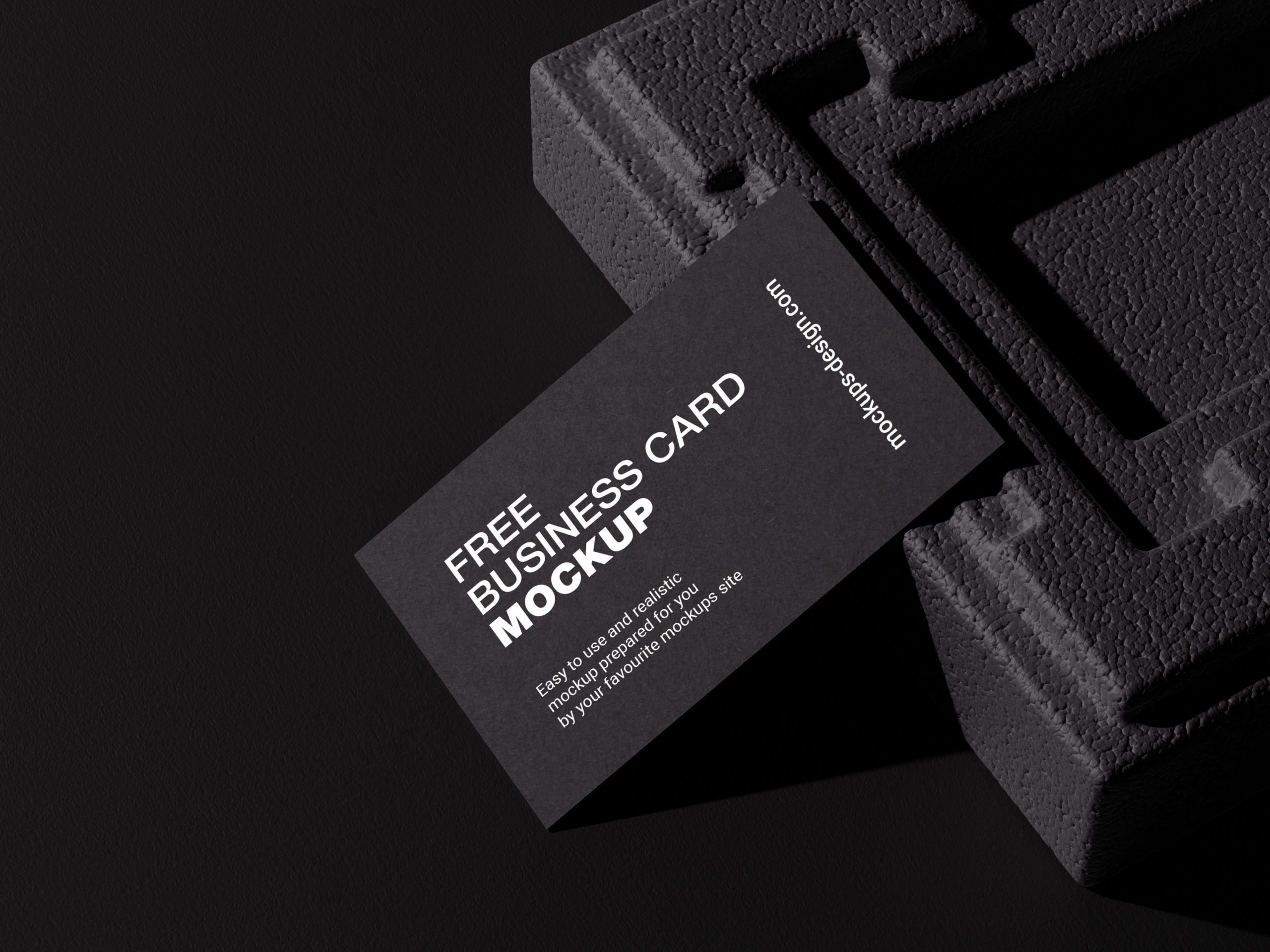 5 Scenes of Business Cards Mockups on Styrofoam FREE PSD