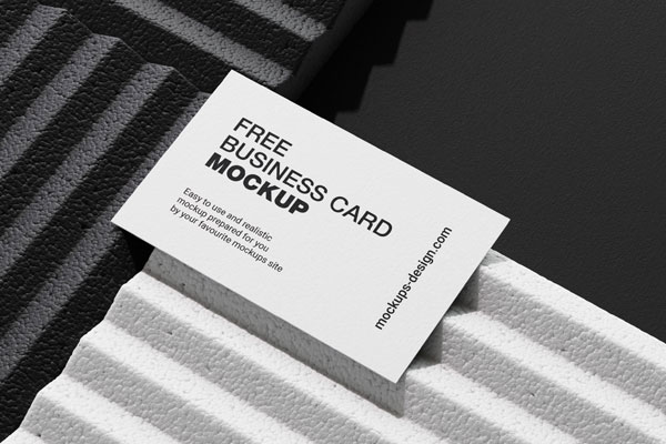 5 Scenes of Business Cards Mockups on Styrofoam