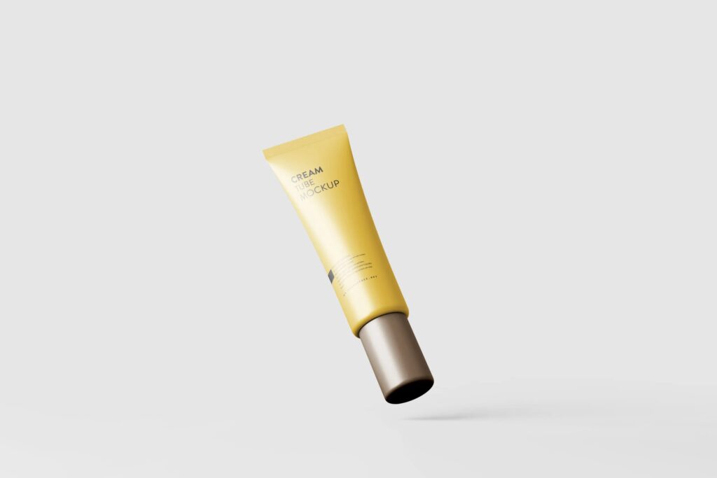 5 Screw Cap Cream Tube Mockups in Varied Visions