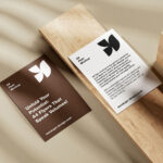 5 Shots of A4 Flyer Mockup on Wooden Board
