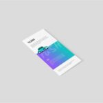 5 Shots of A4 Z Fold Brochure Mockup