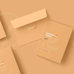 5 Shots of A5 Folded Invitation Card Mockup