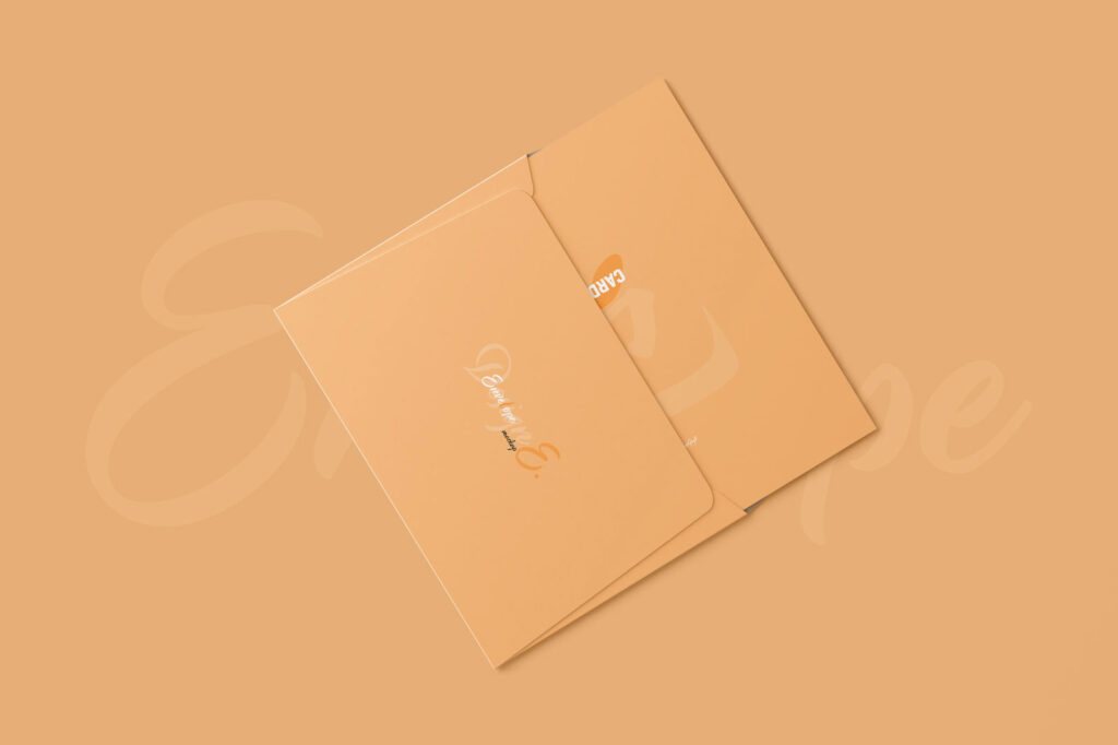 5 Shots of A5 Folded Invitation Card Mockup