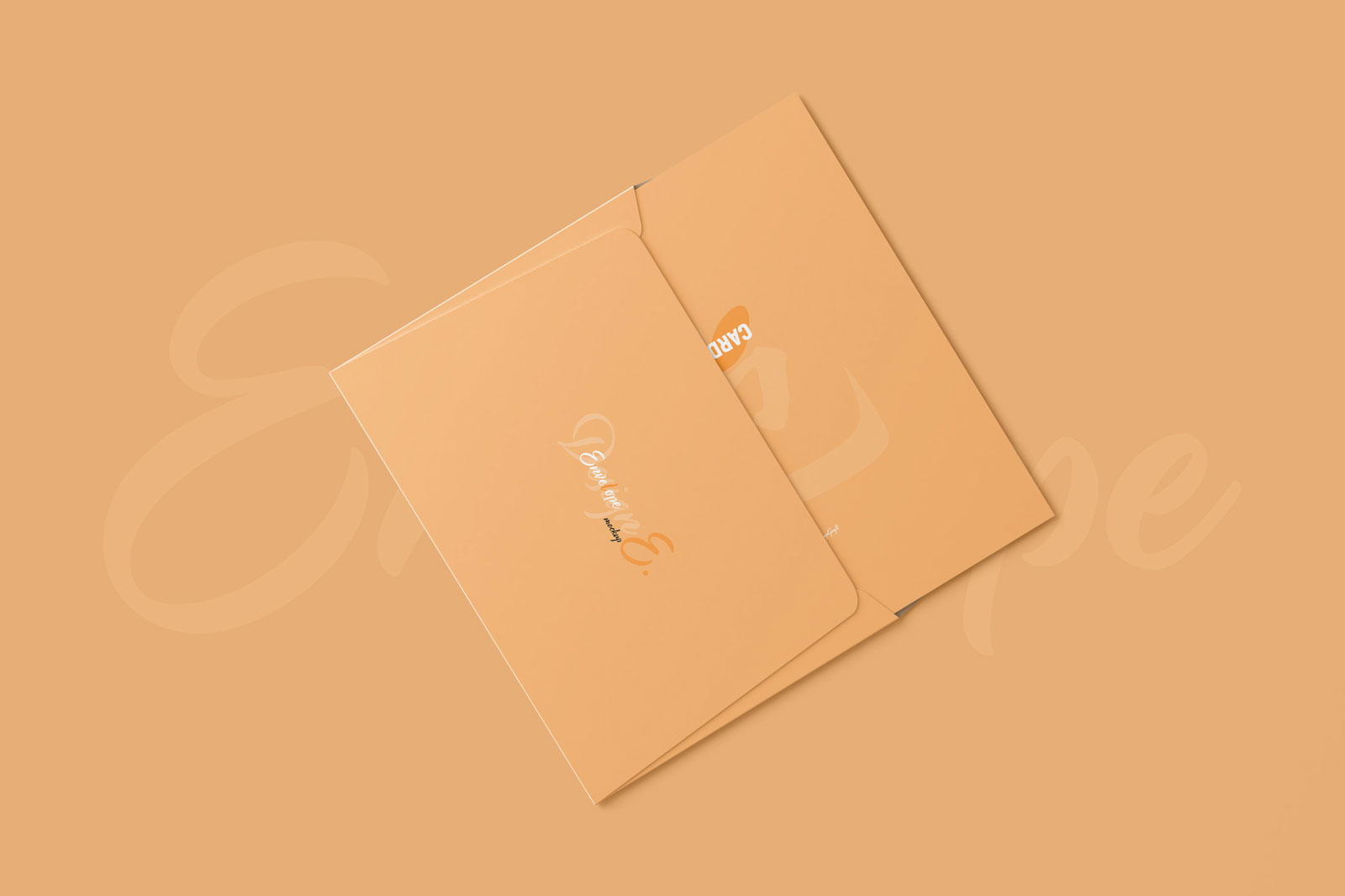 Free 5 Shots of A5 Folded Invitation Card Mockup PSD Template