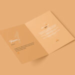 5 Shots of A5 Folded Invitation Card Mockup