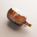5 Shots of Amber Glass Beer Bottle Mockup with Handle