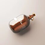 5 Shots of Amber Glass Beer Bottle Mockup with Handle