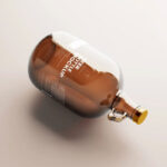 5 Shots of Amber Glass Beer Bottle Mockup with Handle