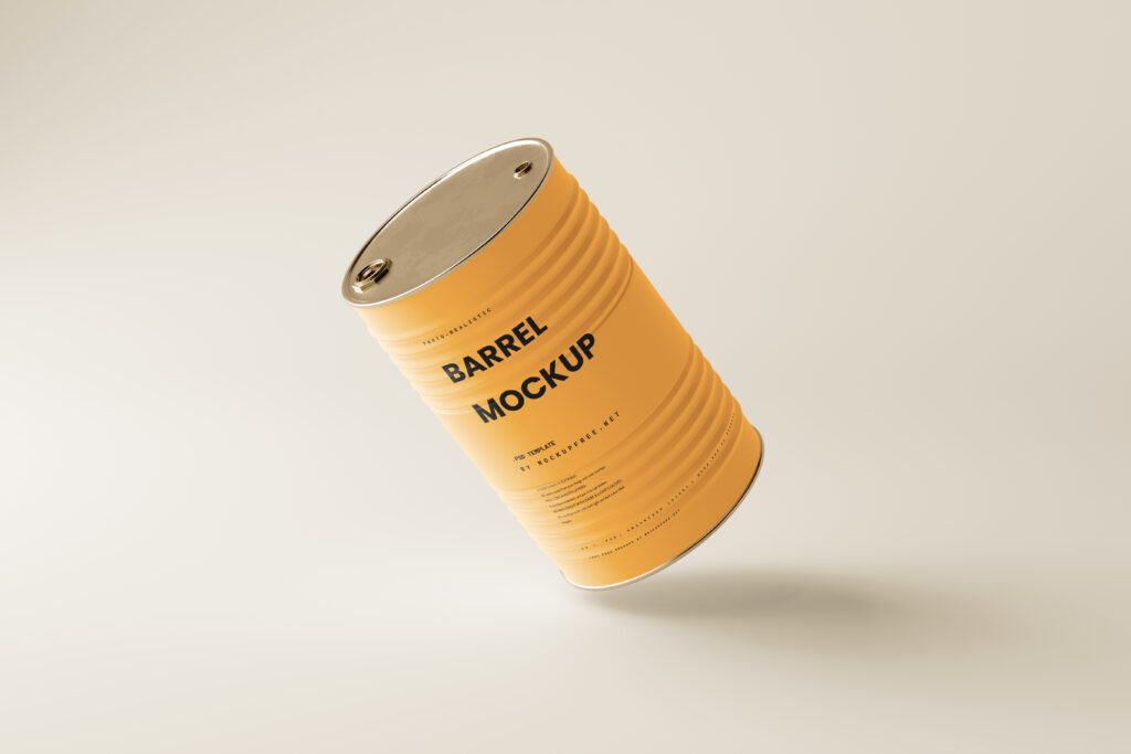 5 Shots of Barrel Mockup