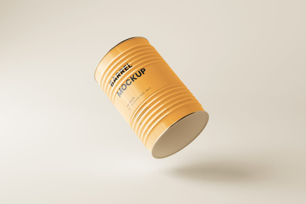5 Shots of Barrel Mockup