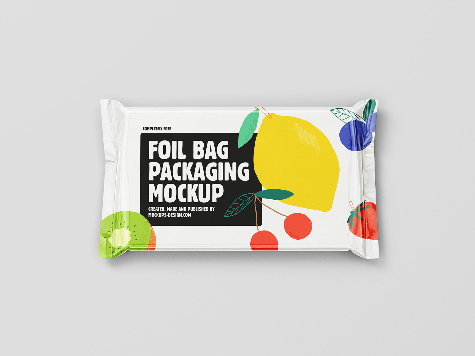 5 Shots of Food Pouches Mockup FREE PSD