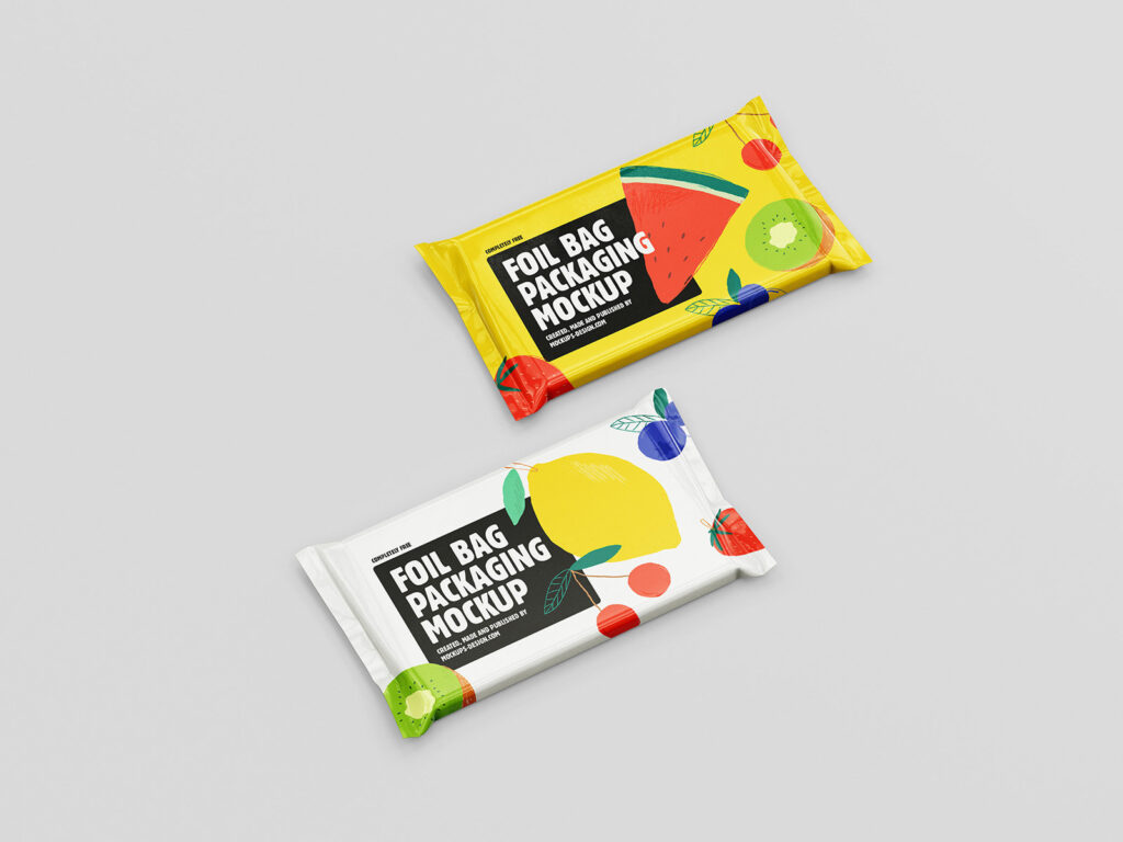 5 Shots of Food Pouches Mockup