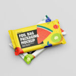 5 Shots of Food Pouches Mockup