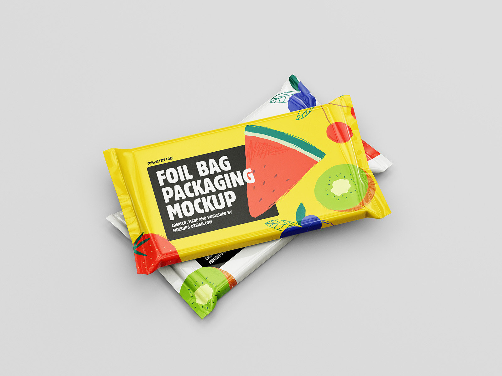 5 Shots of Food Pouches Mockup FREE PSD