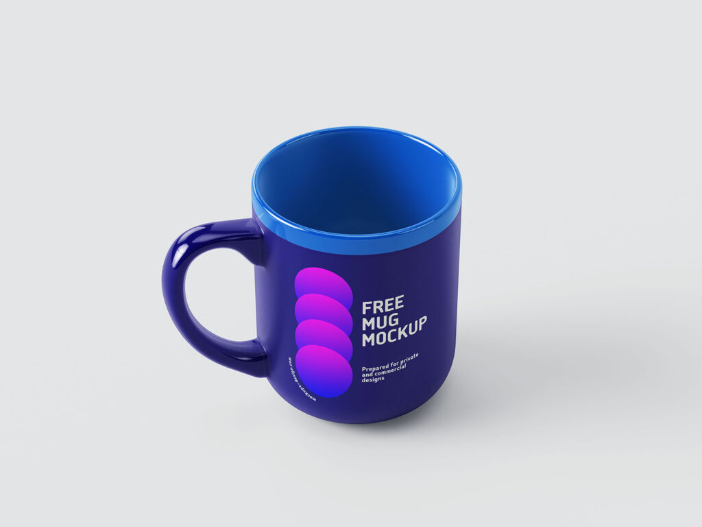 5 Shots of Glossy Matt Mug Mockup mockup preview