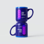 5 Shots of Glossy Matt Mug Mockup mockup preview